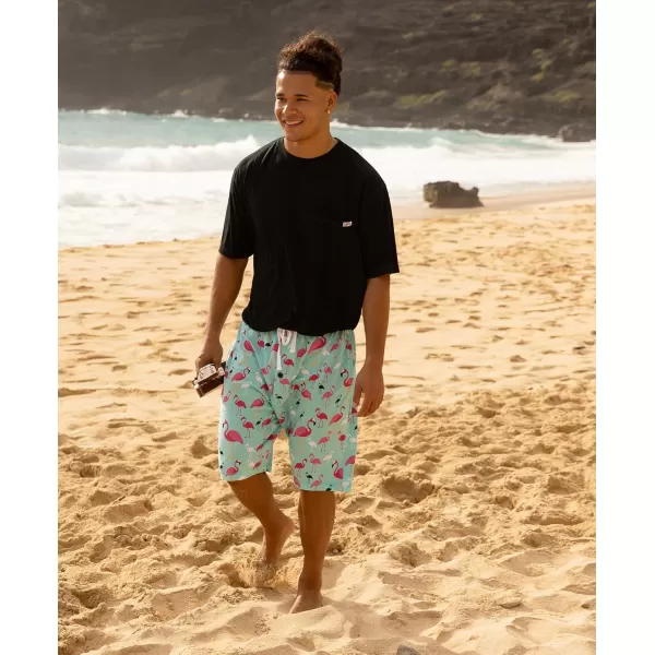 Lazy One Pajama Shorts for Men Mens Pajama Bottoms SleepwearFlamingos