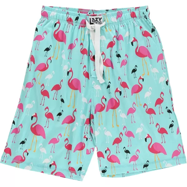 Lazy One Pajama Shorts for Men Mens Pajama Bottoms SleepwearFlamingos