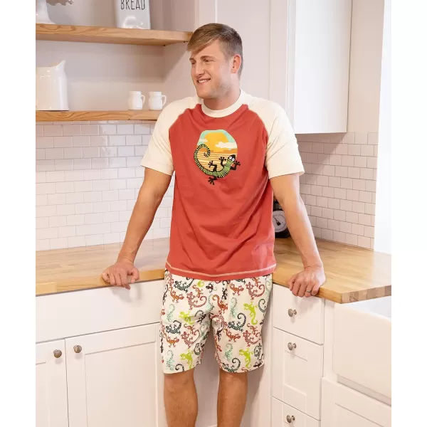 Lazy One Pajama Shorts for Men Mens Pajama Bottoms SleepwearGecko