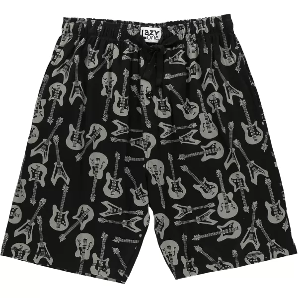 Lazy One Pajama Shorts for Men Mens Pajama Bottoms SleepwearGuitar