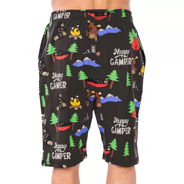 Lazy One Pajama Shorts for Men Mens Pajama Bottoms SleepwearHappy Camper