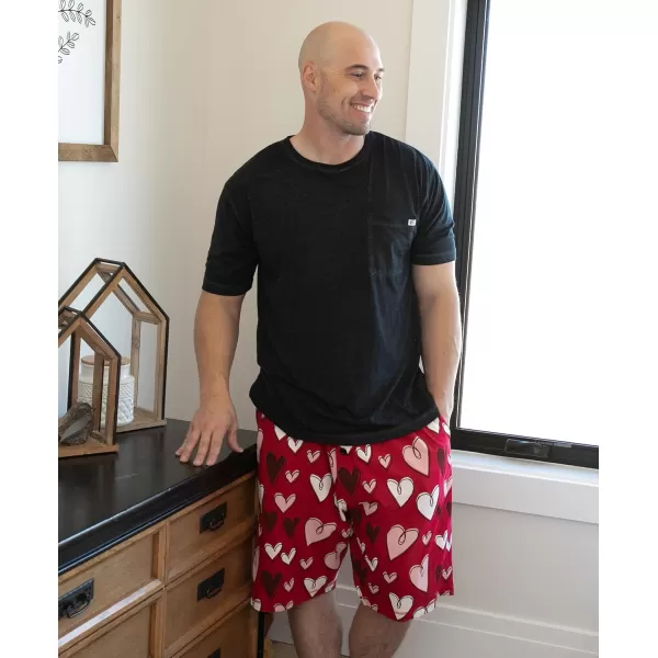 Lazy One Pajama Shorts for Men Mens Pajama Bottoms SleepwearHearts