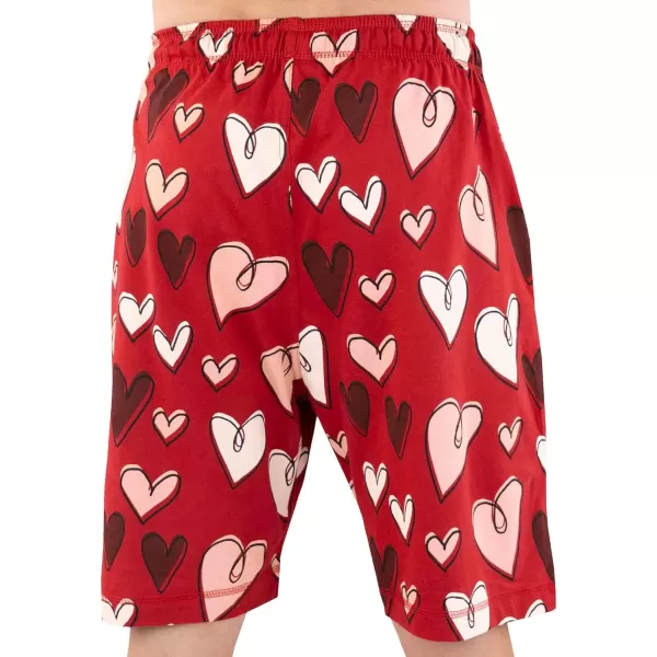 Lazy One Pajama Shorts for Men Mens Pajama Bottoms SleepwearHearts
