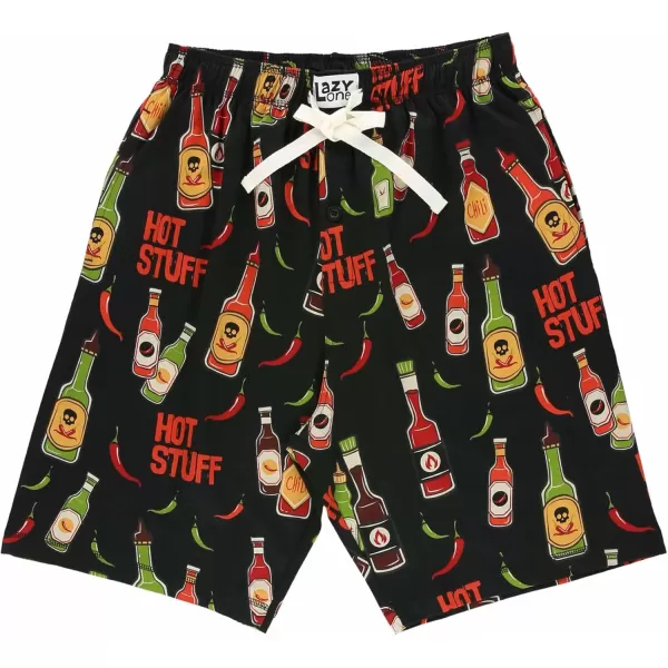 Lazy One Pajama Shorts for Men Mens Pajama Bottoms SleepwearHot Stuff