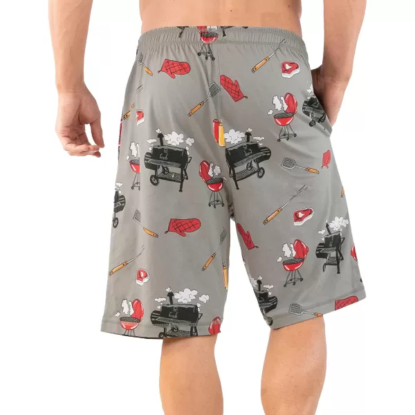 Lazy One Pajama Shorts for Men Mens Pajama Bottoms SleepwearLight Grey