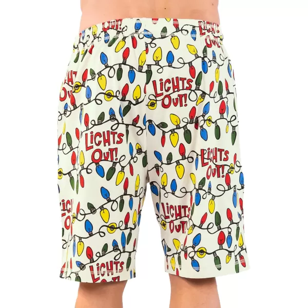 Lazy One Pajama Shorts for Men Mens Pajama Bottoms SleepwearLights Out