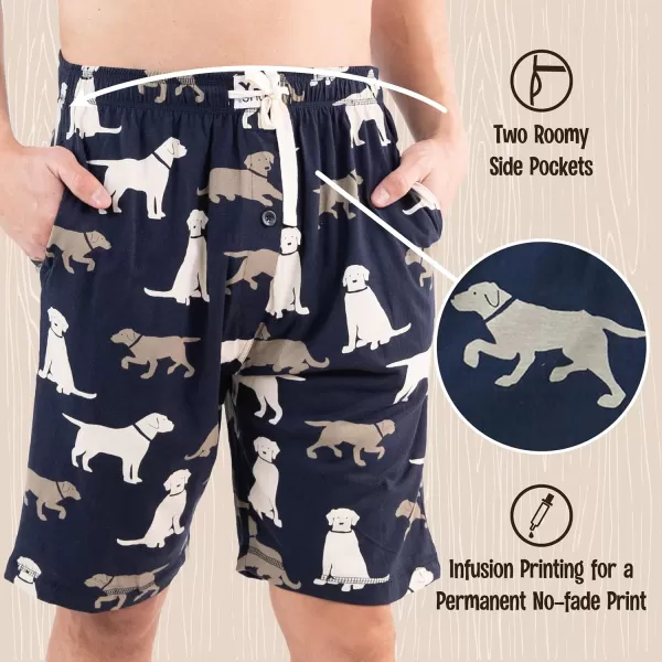 Lazy One Pajama Shorts for Men Mens Pajama Bottoms SleepwearNavy Blue