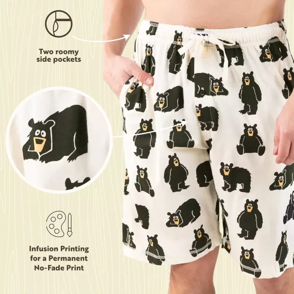 Lazy One Pajama Shorts for Men Mens Pajama Bottoms SleepwearPapa Bear