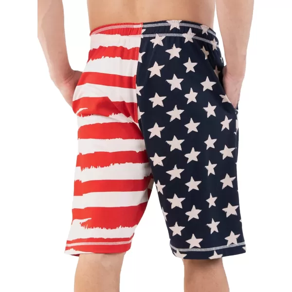 Lazy One Pajama Shorts for Men Mens Pajama Bottoms SleepwearStars and Stripes