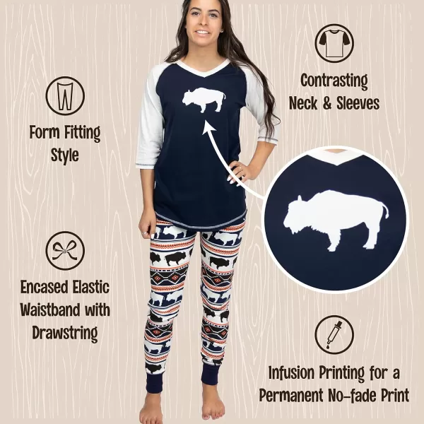 Lazyone Womens Soft Casual Pajama Leggings and Tall Tee Sets With Cute Fun Prints Cute Womens Pajama SetsBuffalo Fair Isle Legging Set