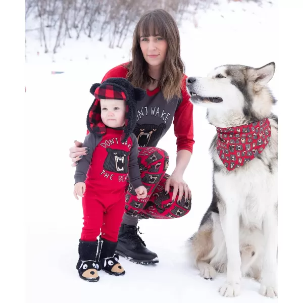 Lazyone Womens Soft Casual Pajama Leggings and Tall Tee Sets With Cute Fun Prints Cute Womens Pajama SetsDont Wake the Bear Pajama Set