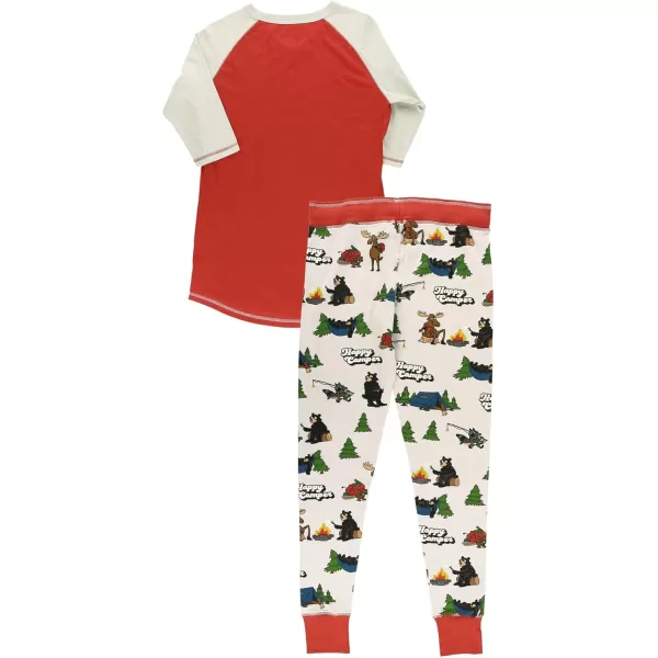 Lazyone Womens Soft Casual Pajama Leggings and Tall Tee Sets With Cute Fun Prints Cute Womens Pajama SetsHappy Camper Pajama Set