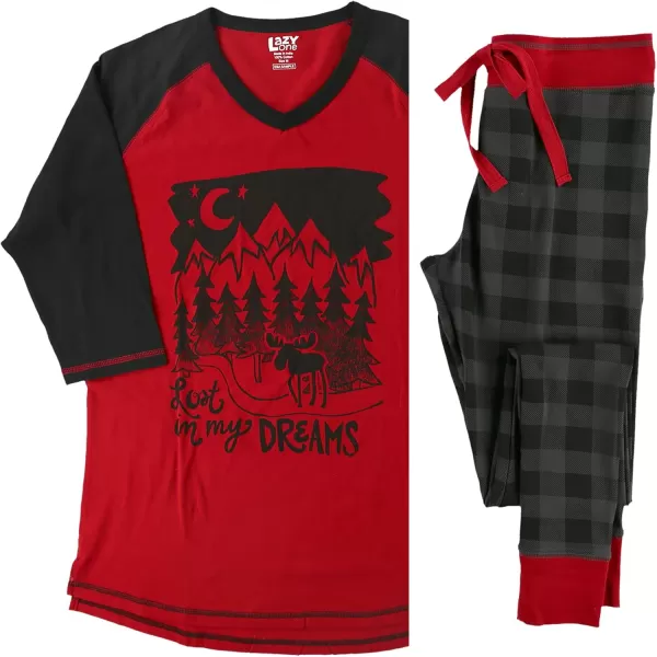 Lazyone Womens Soft Casual Pajama Leggings and Tall Tee Sets With Cute Fun Prints Cute Womens Pajama SetsLost in My Dreams Pajama Set