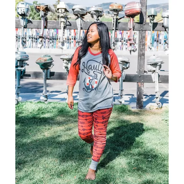 Lazyone Womens Soft Casual Pajama Leggings and Tall Tee Sets With Cute Fun Prints Cute Womens Pajama SetsNauti Pajama Set