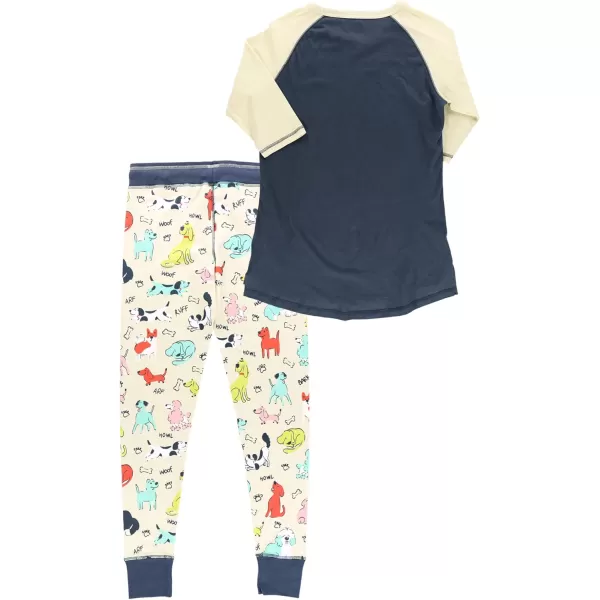 Lazyone Womens Soft Casual Pajama Leggings and Tall Tee Sets With Cute Fun Prints Cute Womens Pajama SetsRuff Night Pajama Set