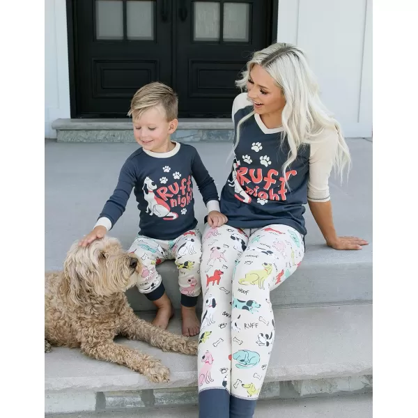 Lazyone Womens Soft Casual Pajama Leggings and Tall Tee Sets With Cute Fun Prints Cute Womens Pajama SetsRuff Night Pajama Set