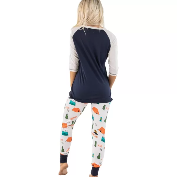 Lazyone Womens Soft Casual Pajama Leggings and Tall Tee Sets With Cute Fun Prints Cute Womens Pajama SetsSleep in Mtn Pajama Set