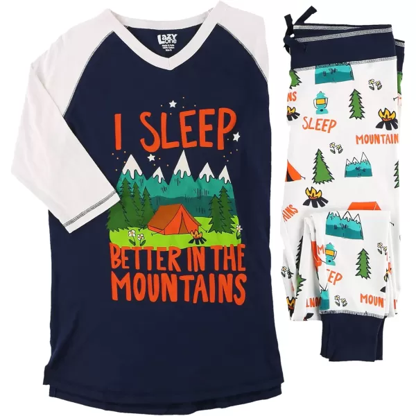Lazyone Womens Soft Casual Pajama Leggings and Tall Tee Sets With Cute Fun Prints Cute Womens Pajama SetsSleep in Mtn Pajama Set
