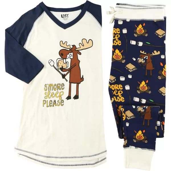 Lazyone Womens Soft Casual Pajama Leggings and Tall Tee Sets With Cute Fun Prints Cute Womens Pajama SetsSmore Sleep Pajama Set