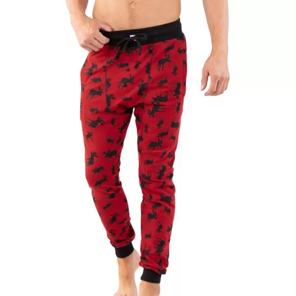 Lazy One Pajama Pants for Men Cotton Long Johns for MenMoose Pattern Long John