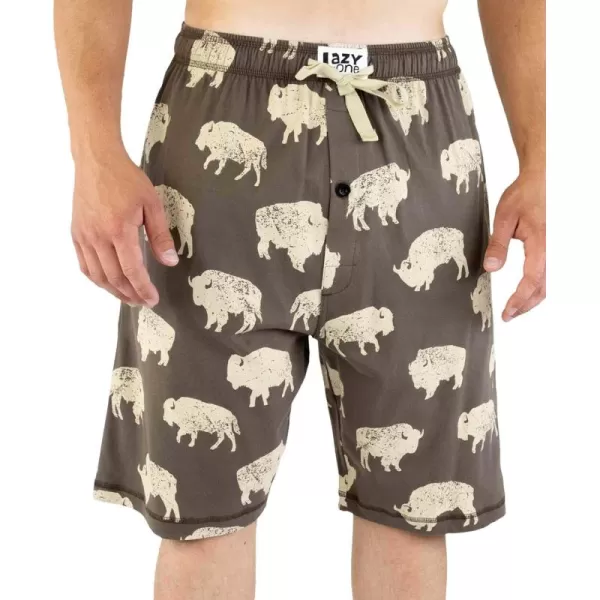 Lazy One Pajama Shorts for Men Mens Pajama Bottoms SleepwearBison
