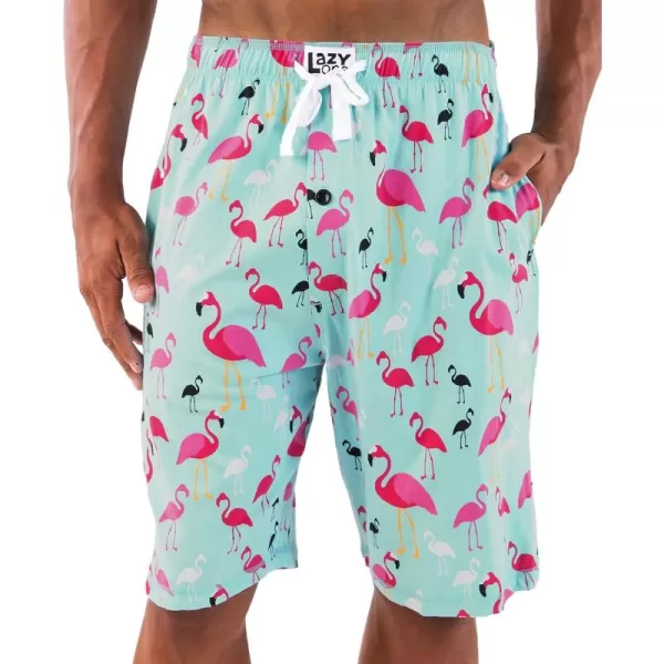 Lazy One Pajama Shorts for Men Mens Pajama Bottoms SleepwearFlamingos