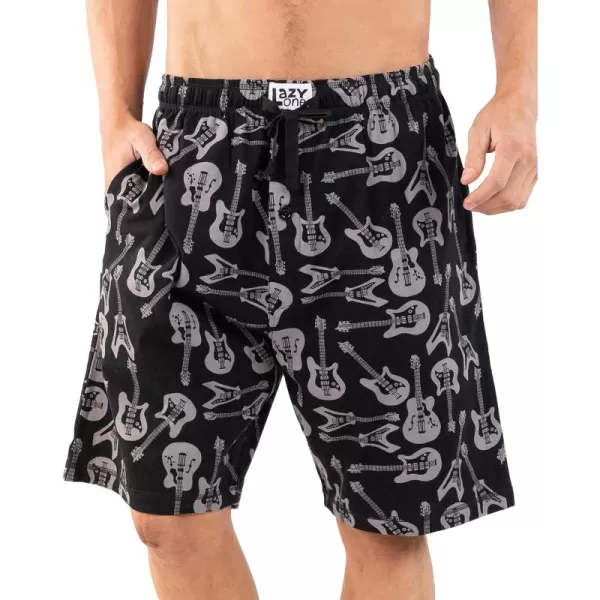 Lazy One Pajama Shorts for Men Mens Pajama Bottoms SleepwearGuitar