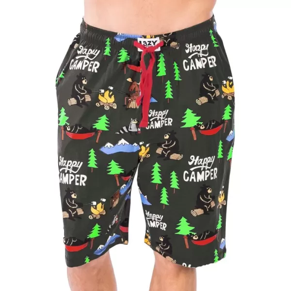 Lazy One Pajama Shorts for Men Mens Pajama Bottoms SleepwearHappy Camper