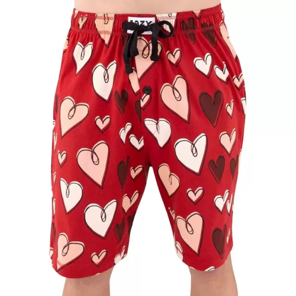 Lazy One Pajama Shorts for Men Mens Pajama Bottoms SleepwearHearts