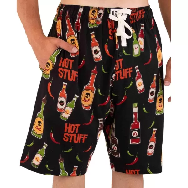 Lazy One Pajama Shorts for Men Mens Pajama Bottoms SleepwearHot Stuff