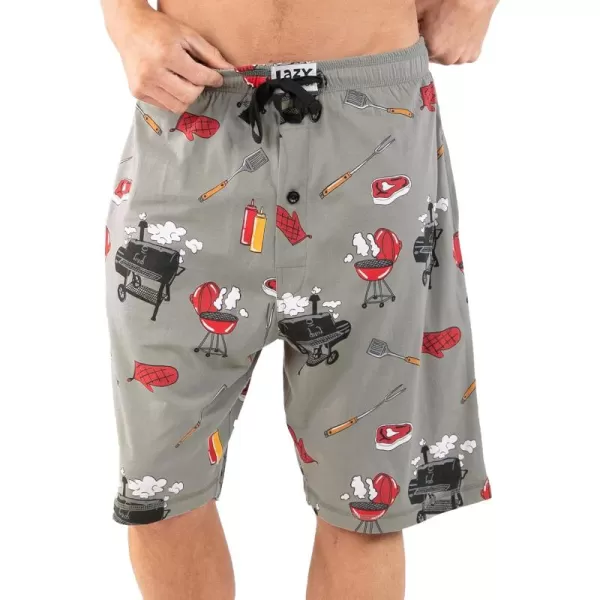 Lazy One Pajama Shorts for Men Mens Pajama Bottoms SleepwearLight Grey