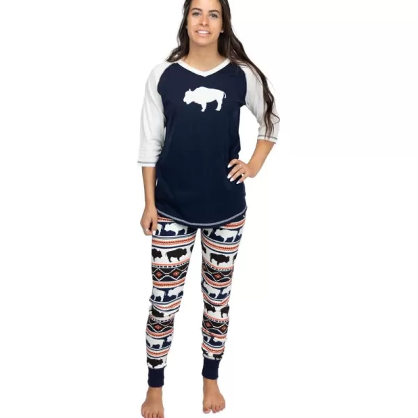 Lazyone Womens Soft Casual Pajama Leggings and Tall Tee Sets With Cute Fun Prints Cute Womens Pajama SetsBuffalo Fair Isle Legging Set