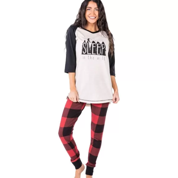 Lazyone Womens Soft Casual Pajama Leggings and Tall Tee Sets With Cute Fun Prints Cute Womens Pajama SetsSleep in the Wild Pajama Set