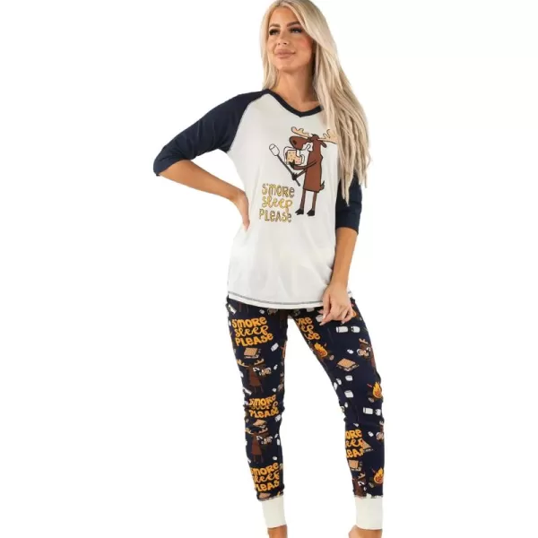 Lazyone Womens Soft Casual Pajama Leggings and Tall Tee Sets With Cute Fun Prints Cute Womens Pajama SetsSmore Sleep Pajama Set