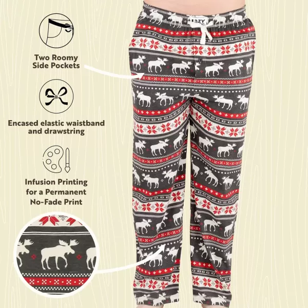 Lazy One Animal Pajama Pants For Men Mens Separate Bottoms Lounge PantsCabin Fair Isle Pajama Pants