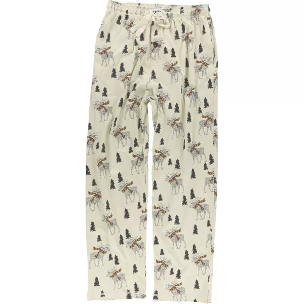 Lazy One Animal Pajama Pants For Men Mens Separate Bottoms Lounge PantsCream Moosletoe Pajamas Pants