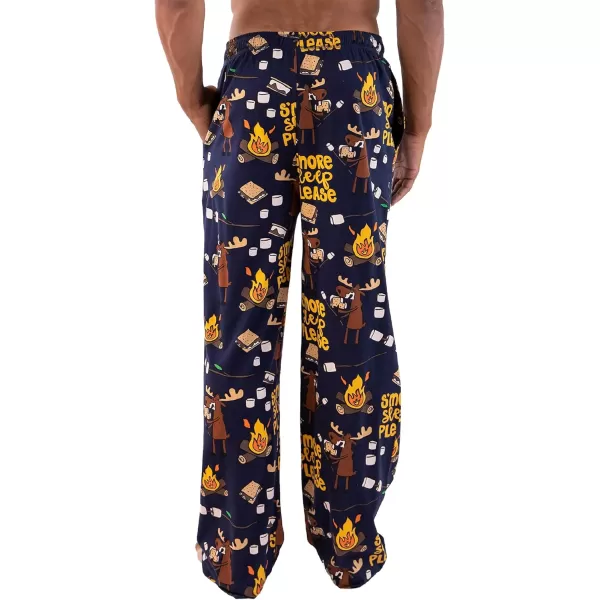 Lazy One Animal Pajama Pants For Men Mens Separate Bottoms Lounge PantsDark Blue Smore Sleep Mens Pj Pant