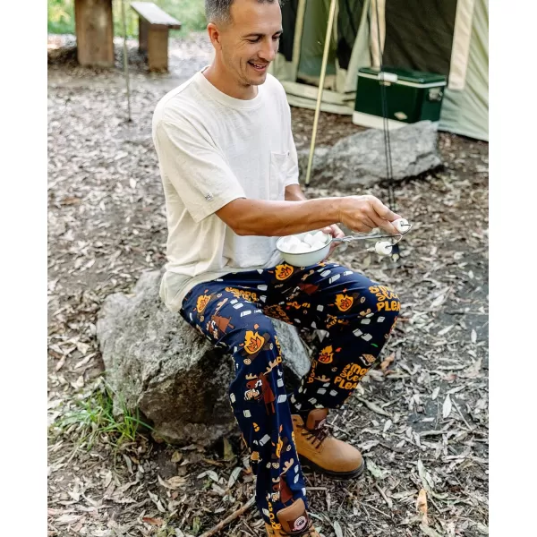 Lazy One Animal Pajama Pants For Men Mens Separate Bottoms Lounge PantsDark Blue Smore Sleep Mens Pj Pant