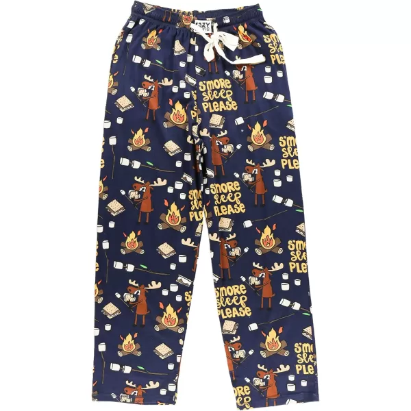 Lazy One Animal Pajama Pants For Men Mens Separate Bottoms Lounge PantsDark Blue Smore Sleep Mens Pj Pant