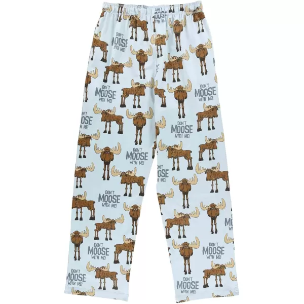 Lazy One Animal Pajama Pants For Men Mens Separate Bottoms Lounge PantsDont Moose Blue Pajama Pants