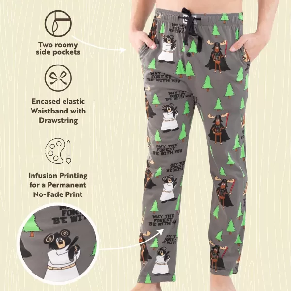 Lazy One Animal Pajama Pants For Men Mens Separate Bottoms Lounge PantsMay the Forest Be With You Pajama Pants