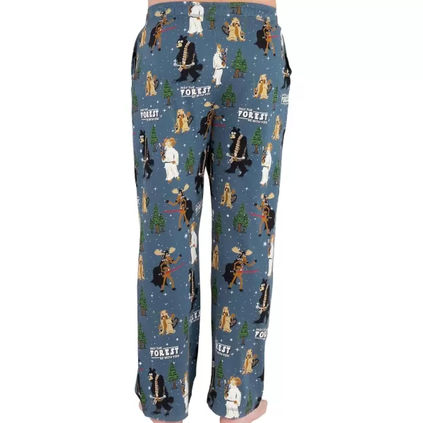 Lazy One Animal Pajama Pants For Men Mens Separate Bottoms Lounge PantsMay the Forest Blue Pajama Pants