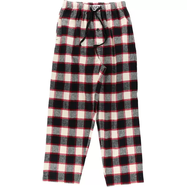 Lazy One Flannel Pajama Pants For Men Mens Separate Bottoms Lounge PantsBlack Plaid Flannel Pajama Pants