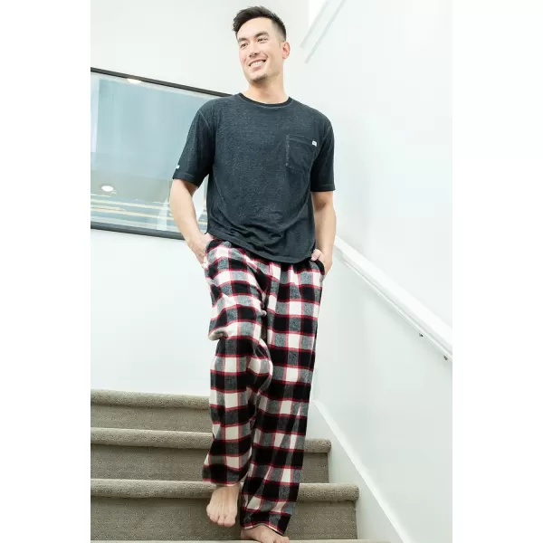 Lazy One Flannel Pajama Pants For Men Mens Separate Bottoms Lounge PantsBlack Plaid Flannel Pajama Pants