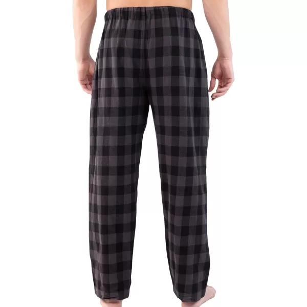Lazy One Flannel Pajama Pants For Men Mens Separate Bottoms Lounge PantsGrey Buffalo Check Mens Pajama Pants