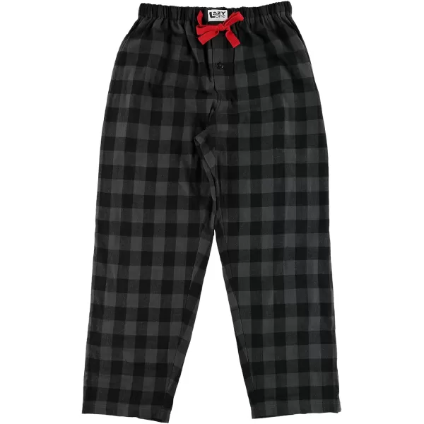 Lazy One Flannel Pajama Pants For Men Mens Separate Bottoms Lounge PantsGrey Buffalo Check Mens Pajama Pants