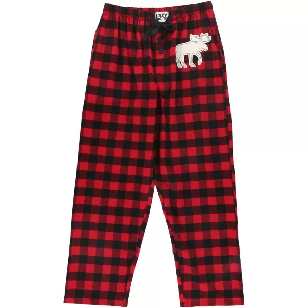Lazy One Flannel Pajama Pants For Men Mens Separate Bottoms Lounge PantsMoose Plaid Mens Pajama Pants