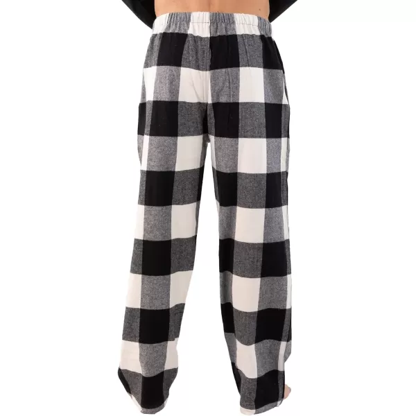 Lazy One Flannel Pajama Pants For Men Mens Separate Bottoms Lounge PantsWhite Buffalo Check Mens Pajama Pants