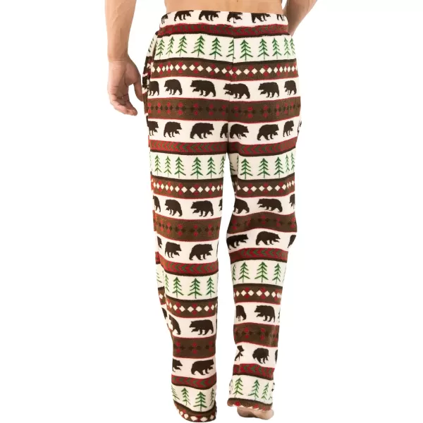 Lazy One Mens Fleece Pajama Pants Nordic Fleece Pajama Bottoms for Men Warm Pajama PantsBear Essentials Pajama Pants
