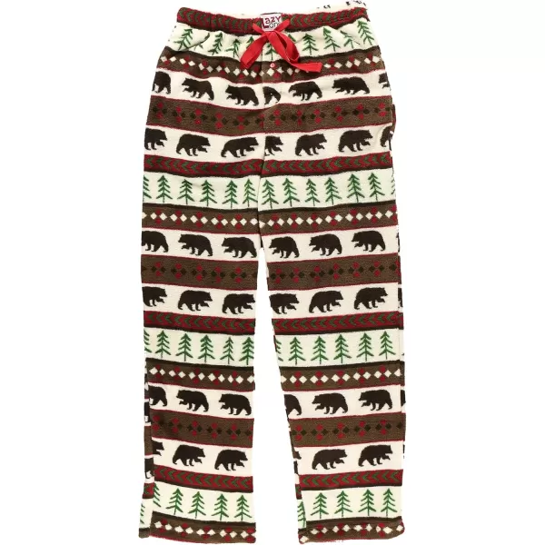 Lazy One Mens Fleece Pajama Pants Nordic Fleece Pajama Bottoms for Men Warm Pajama PantsBear Essentials Pajama Pants